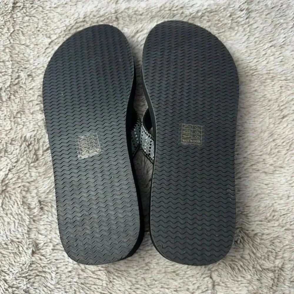 Womens Braid Comfortable Arch Support Flip Flops Soft Cushion Sandals - Size 9